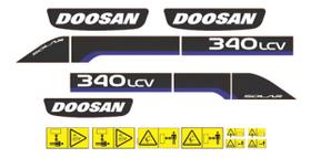 Kit Adesivos Vinil Escavadeira Compatível Doosan 340LCV Kit Adesivos Vinil Escavadeira Compatível Doosan 340LCV
