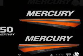 Kit Adesivos Vinil Laminado Compatível Mercury 50HP Laranja Kit Adesivos Vinil Laminado Compatível Mercury 50HP Laranja