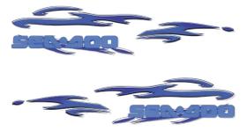 Kit Adesivos Vinil SPTS compatível Sea-Doo GTI 750 Azul Kit Adesivos Vinil SPTS compatível Sea-Doo GTI 750 Azul