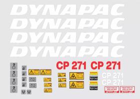 Kit Adesivos Vinil UV Compatível Dynapac CP271 Kit Adesivos Vinil UV Compatível Dynapac CP271