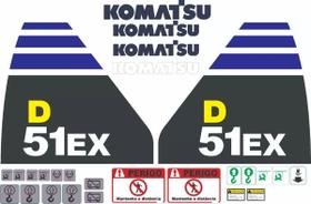Kit Adesivos Vinil UV Komatsu D51 EX 33 un. SPTS