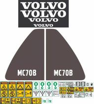 Kit Adesivos Volvo Mc70b Para Mini Carregadeira