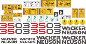 Kit Adesivos Wacker Neuson 3503 Compatível Mini Escavadeira Kit Adesivos Wacker Neuson 3503 Compatível Mini Escavadeira