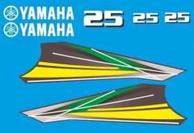 Kit Adesivos Yamaha 25 - Cor: Verde E Amarelo