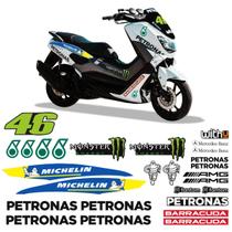 Kit Adesivos Yamaha Nmax 160 Petronas Michelin Moto Branca