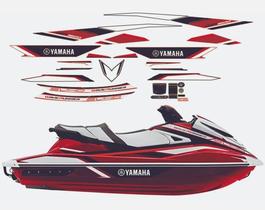 Kit Adesivos Yamaha Waverunner Gp 1800 Svho 2018 Vermelho Kit Adesivos Yamaha Waverunner Gp 1800 Svho 2018 Vermelho