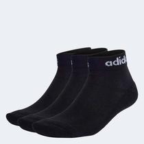 Kit Adidas Meia Linear Ankle Cushioned 3 pares - Preto Kit Adidas Meia Linear Ankle Cushioned 3 pares - Preto
