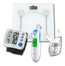 Kit Adipometro Digital + Balança + Medidor Pressão Arterial + Termometro Infravermelho - Multilaser