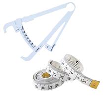 Kit Adipometro Medidor Gordura Corporal Fita Metrica Trena
