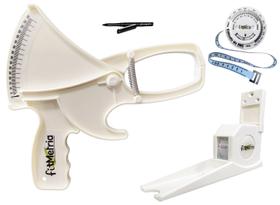 Kit Adipômetro Plicômetro c/ Estadiômetro Caneta e Trena avaliação física nutrição FITMETRIA