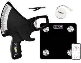 Kit Adipômetro Plicômetro Clínico Nutrição Avaliação Física + Balança e trena 150cm