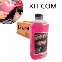 Kit Aditivo 12 Radiador Orgânico Rosa Concentrado