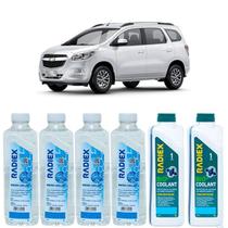 Kit aditivo radiador bio coolant concentrado azul + agua desmineralizada - chevrolet spin - r1922