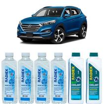 Kit aditivo radiador bio coolant concentrado azul + agua desmineralizada - hyundai tucson - r1922