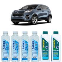 Kit aditivo radiador bio coolant concentrado azul + agua desmineralizada - kia sportage - r1922