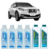 Kit aditivo radiador bio coolant concentrado azul + agua desmineralizada - nissan kicks - r1922