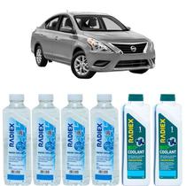 Kit aditivo radiador bio coolant concentrado azul + agua desmineralizada - nissan versa - r1922