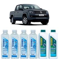 Kit aditivo radiador bio coolant concentrado azul + agua desmineralizada - volkswagen amarok - r1922