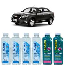 Kit aditivo radiador bio coolant concentrado rosa + agua desmineralizada - chevrolet cobalt - r1923
