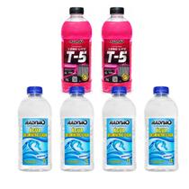 Kit Aditivo Radiador Concentrado Rosa 2L Água Desmineralizada Deionizada 4L