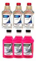 Kit Aditivo Radiador Concentrado Rosa 3 Agua Desmineralizada