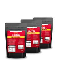 Kit Adoçante Natural Xilitol 100% Puro Importado Red Fit Nutrition 1,5Kg (3x500g)