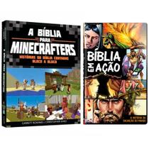 Kit Adolescente Cristão - Bíblia em Ação + A Bíblia para Minecraft - 2 livros - Mundo Cristão