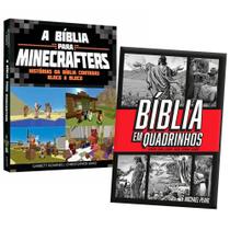 Kit Adolescente Cristão - Bíblia em Quadrinhos + A Bíblia para Minecraft - 2 livros - Mundo Cristão