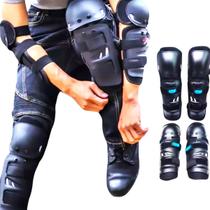 Kit ADULTO de Proteção Joelheira e Cotoveleira Articulada para Moto, Bike e Trilha Segurança Total