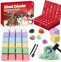 Kit Advent Calendar Gemstone Dig 2024 para crianças com 24 gemas Kit Advent Calendar Gemstone Dig 2024 para crianças com 24 gemas