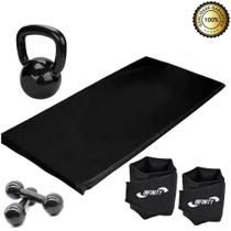 Kit Aeróbico Em Casa Caneleira 2 Kg + Colchonete + Halter 2 Kit Aeróbico Em Casa Caneleira 2 Kg + Colchonete + Halter 2