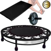 Kit Aeróbico Mini Jump 32 Molas+ Colchonete + Roda Abdominal