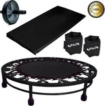 Kit Aeróbico Mini Jump + Caneleira 3 + Roda + Colchonete