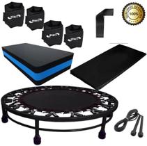 Kit Aeróbico: Mini Jump, Colchonete, Corda, Caneleira, Step