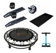 Kit Aeróbico Mini Jump+Colchonete+Extensor+Caneleira 2 E 3Kg