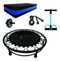 Kit Aeróbico Mini Jump + Corda + Step + Roda + Extensor Kit Aeróbico Mini Jump + Corda + Step + Roda + Extensor