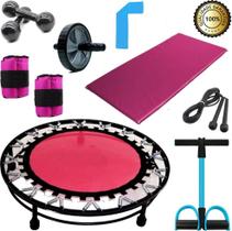 Kit Aeróbico Para Treino De Ginástica Com Mini Jump + Pesos