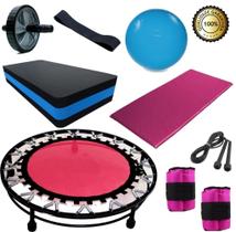 Kit Aeróbico Para Treino De Ginástica Com Mini Jump Pink