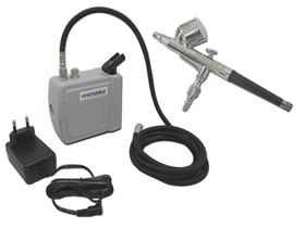 Kit Aerografia Mini Compressor + Aerógrafo Copo Fixo 0,5 OneTools
