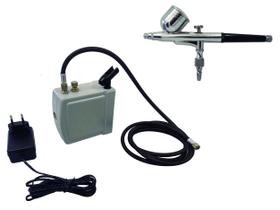 Kit Aerografia ONETOOLS - Mini Compressor + Aerógrafo 0,2mm Copo Fixo Kit Aerografia ONETOOLS - Mini Compressor + Aerógrafo 0,2mm Copo Fixo