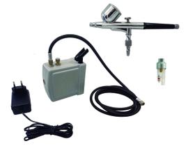 Kit Aerografia ONETOOLS - Mini Compressor + Aerógrafo 0,3mm Copo Fixo + Mini Filtro Kit Aerografia ONETOOLS - Mini Compressor + Aerógrafo 0,3mm Copo Fixo + Mini Filtro