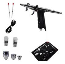 Kit Aerógrafo Pistola Caneta Ação Simples C/14pçs Tinta Profissional Kit Aerógrafo Pistola Caneta Ação Simples C/14pçs Tinta Profissional