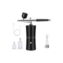 Kit Aerógrafo Recarregável Mini Compressor Sem Fio Portátil