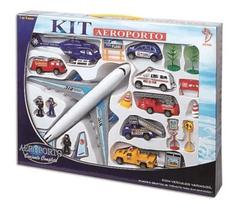 Kit Aeroporto com 21 Peças Playset Brinquedo Fenix Kit Aeroporto com 21 Peças Playset Brinquedo Fenix