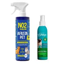 Kit Afasta Pet NO2Problems 500mL E Educador Sanitário PETYC 120mL Adestramento Humanizado para Cães e Gatos