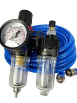 Kit Afc2000 Lubrifil 1/4 Manometro + Conexão Reta Macho Kit Afc2000 Lubrifil 1/4 Manometro + Conexão Reta Macho