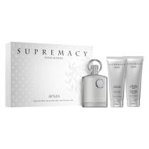 Kit Afman Supremacy Silver Perfume Eau de Parfum Masculino 100ml + Shower Gel + Loção Corporal