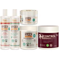 Kit Africa Baoba Apse Anti Porosidade Capilar 5 Produtos Completo Com Mascara Ph Control 500g