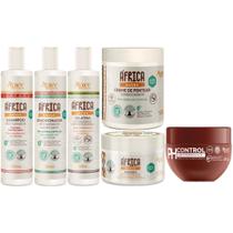 Kit Africa Baoba Apse Anti Porosidade Capilar 6 Produtos Completo Com Mascara Ph Control 280g