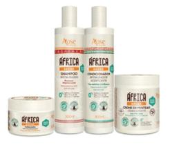 Kit África Baobá Apse Shampoo, Condicionador, Máscara e Creme de Pentear - Apse Cosmetics